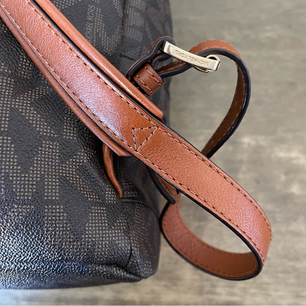 Michael Kors Dark Brown Monogram large Backpack - Picture 10 of 16